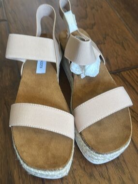 Steve Madden Blush Espadrille Platform Slingback Sandals
